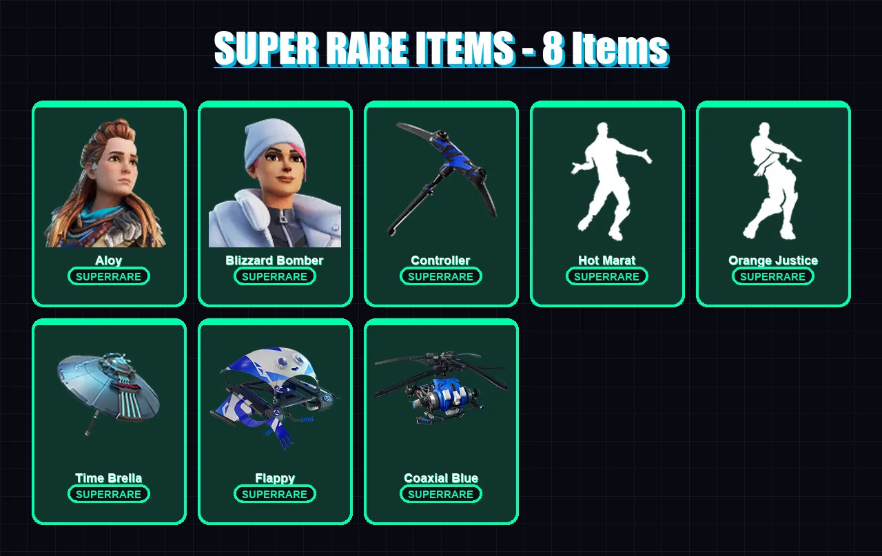 [PS4/PS5/XBOX/PC] | Aloy | Blizzard Bomber | Ragnarok | Wild Card | Omega | 39 skin | 49 pickaxe | 63 emote | 67 glider | Lv1057 — Fortnite account