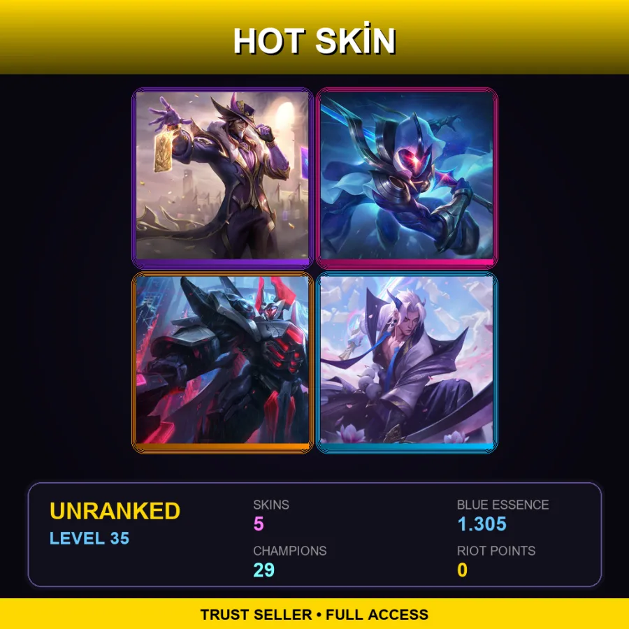 LAS | Lv35 | Unranked | 5 Skin | 29 Champ