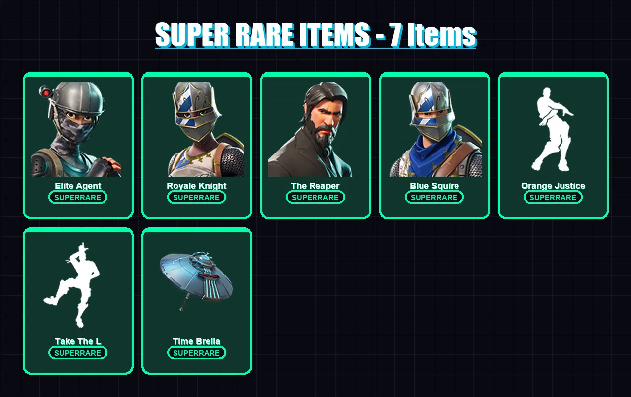 [PC/PSN] | Elite Agent | Royale Knight | The Reaper | Blue Squire | Mandalorian | 42 skin | 44 pickaxe | 48 emote | 46 glider | Lv768