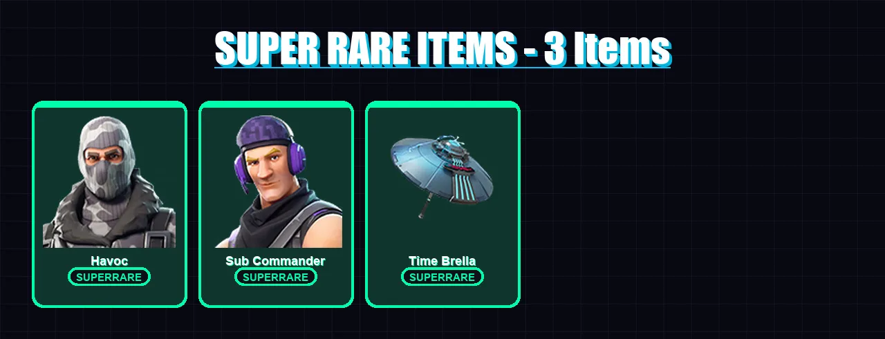 [PC/XBOX/PSN] | Havoc | Sub Commander | Shadow Ark | Molten Omen | Dark Power Chord | 5 skin | 9 pickaxe | 6 emote | 12 glider | Lv212