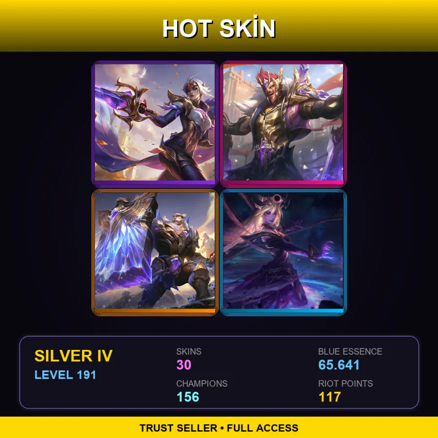 LAN | Lv191 | Silver IV | 30 Skin | 156 Champ