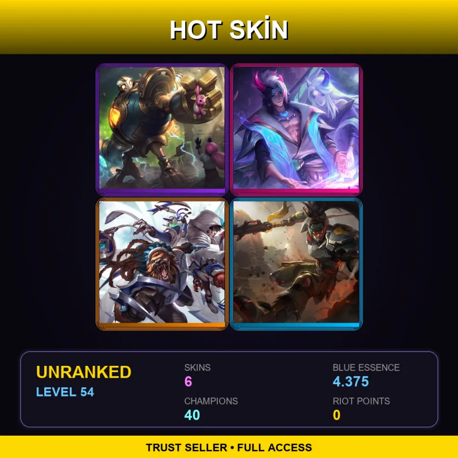 LAN | Lv54 | Unranked | 6 Skin | 40 Champ — Victorious Blitzcrank
