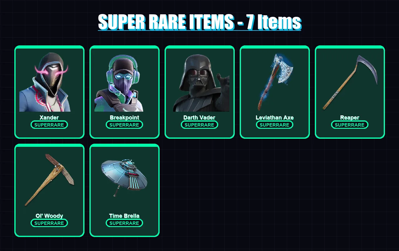 [PC/XBOX/PSN] | Xander | Breakpoint | Darth Vader | Spire Assassin | Backlash | 319 skin | 232 pickaxe | 257 emote | 148 glider | Lv2893