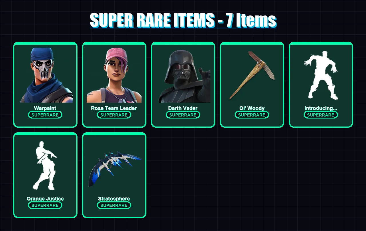 [PC/XBOX/PSN] | Warpaint | Rose Team Leader | Carbide | Lara Croft | Lynx | 116 skin | 119 pickaxe | 98 emote | 119 glider | Lv1745