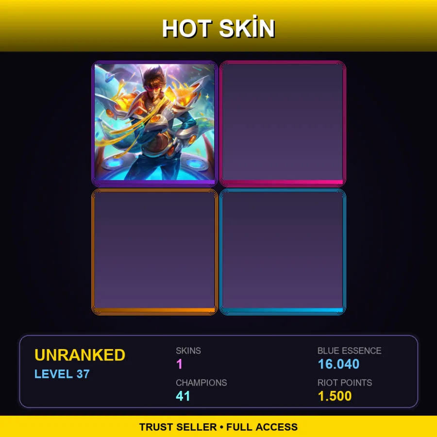 EUNE | Lv37 | Unranked | 1 Skin | 41 Champ