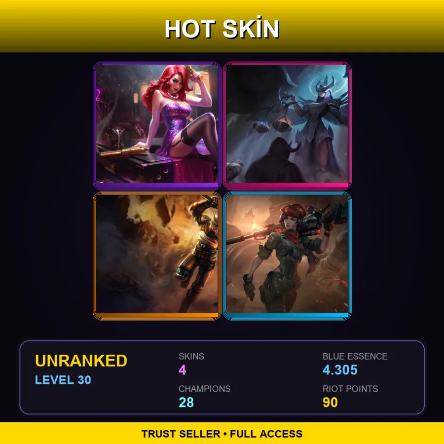 EUNE | Lv30 | Unranked | 4 Skin | 28 Champ — Judgment Kayle