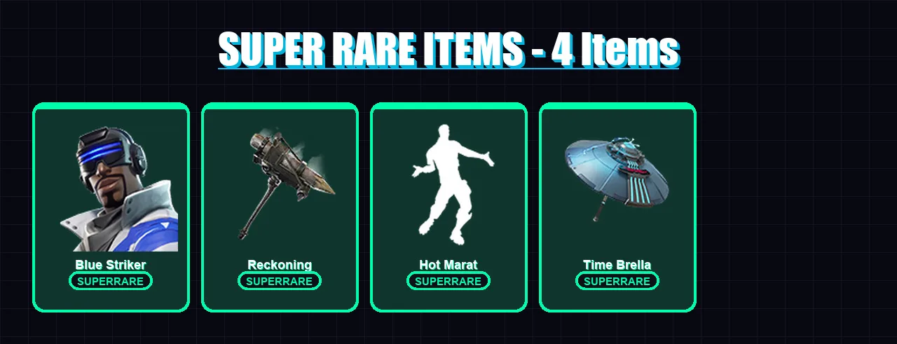 [PS4/PS5/PC] | Blue Striker | Lynx | Molten Valkyrie | Ruin | Zenith | 53 skin | 119 pickaxe | 76 emote | 110 glider | Lv1834