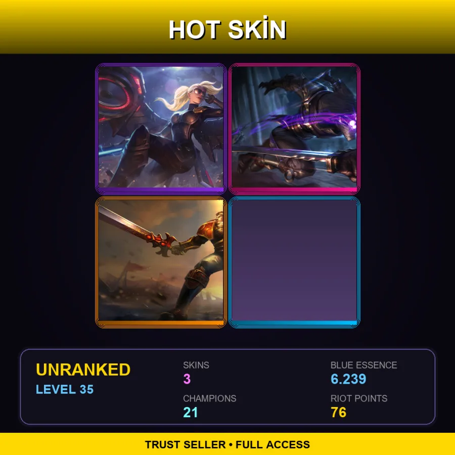 EUNE | Lv35 | Unranked | 3 Skin | 21 Champ