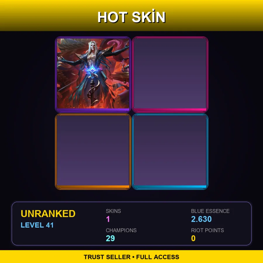 EUW | Lv41 | Unranked | 1 Skin | 29 Champ
