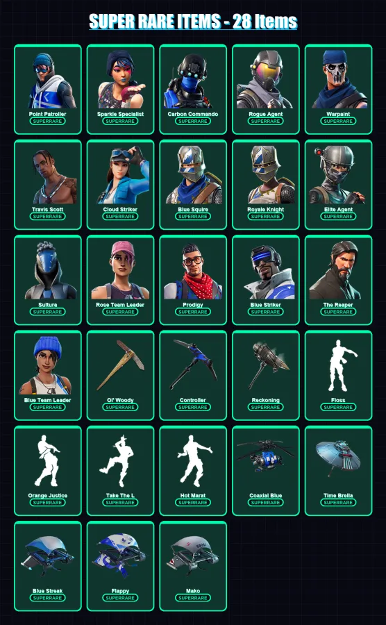 [PS4/PS5/XBOX/PC] | Point Patroller | Sparkle Specialist | Carbon Commando | 137 skin | Lv1981
