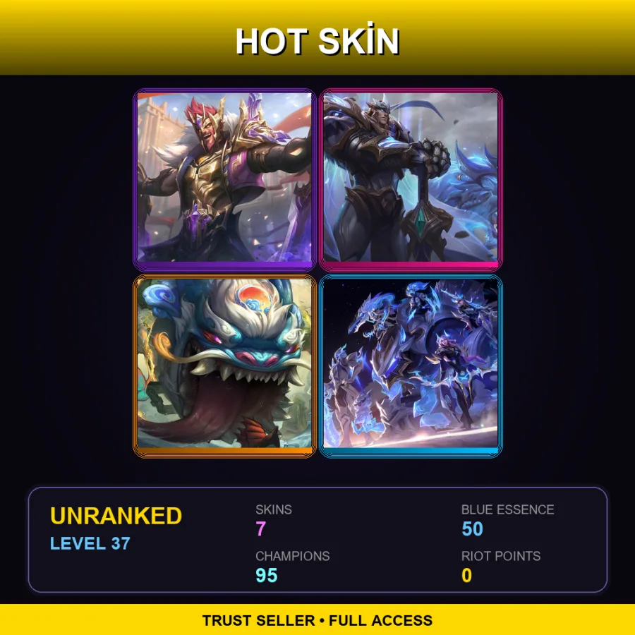 VN | Lv37 | Unranked | 7 Skin | 95 Champ