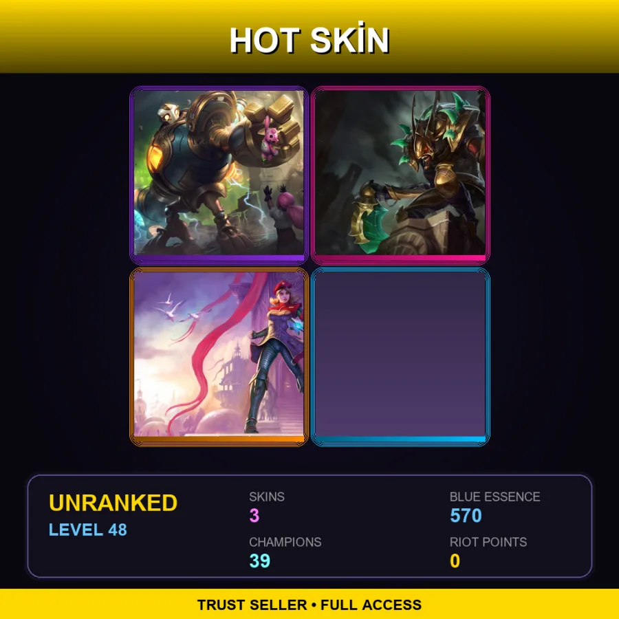 LAS | Lv48 | Unranked | 3 Skin | 39 Champ