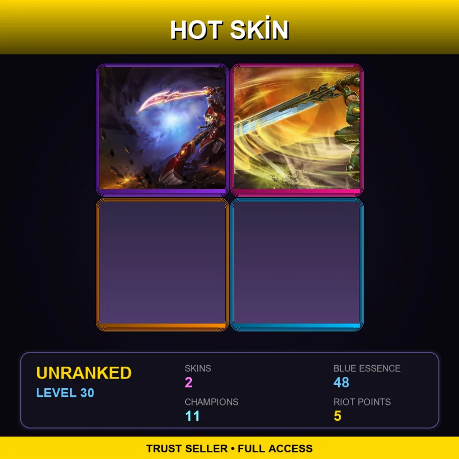 LAS | Lv30 | Unranked | 2 Skin | 11 Champ