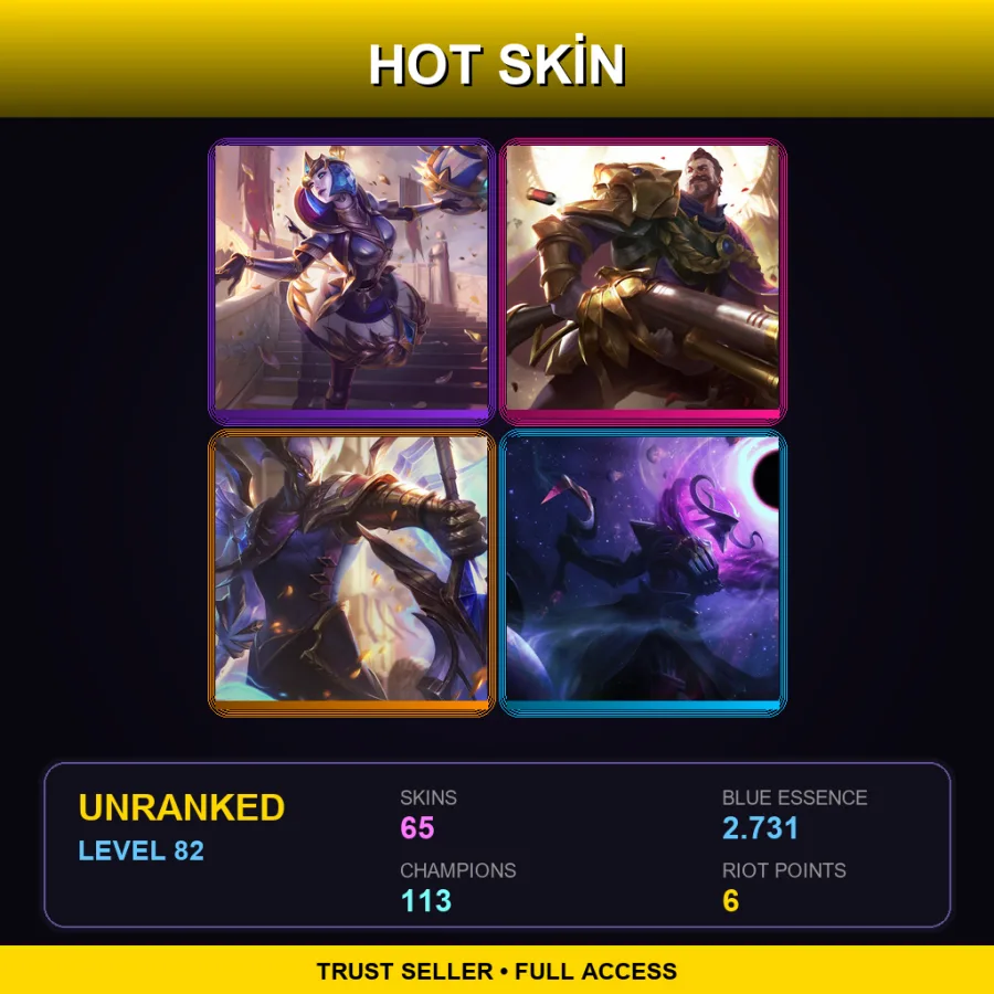BR | Lv82 | Unranked | 65 Skin | 113 Champ