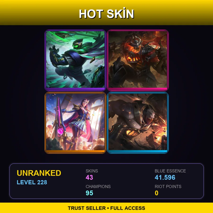 LAS | Lv228 | Unranked | 43 Skin | 95 Champ