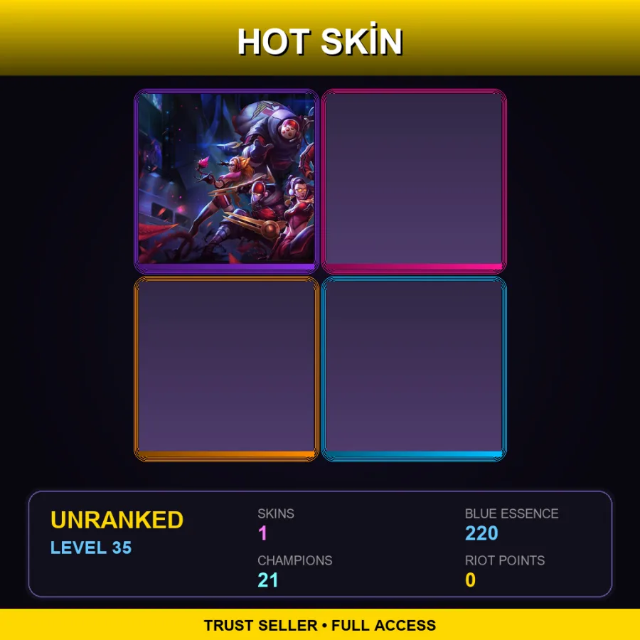 BR | Lv35 | Unranked | 1 Skin | 21 Champ