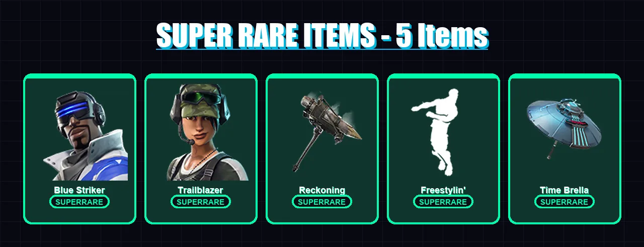[PC] | Blue Striker | Trailblazer | Midas | Era | Enforcer | 137 skin | 175 pickaxe | 165 emote | 139 glider | Lv2920 — Fortnite account