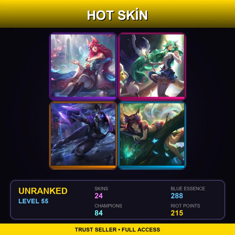 SG | Lv55 | Unranked | 24 Skin | 84 Champ — High Noon Yasuo