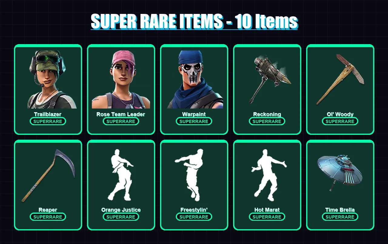 [PC] | Trailblazer | Rose Team Leader | Warpaint | The Visitor | Catalyst | 46 skin | 50 pickaxe | 57 emote | 49 glider | Lv523
