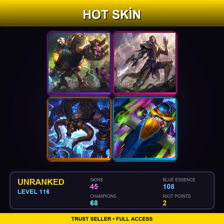 SG | Lv116 | Unranked | 45 Skin | 68 Champ — Star Guardian Poppy