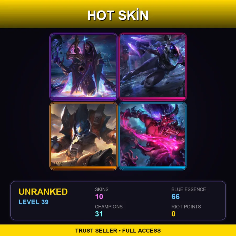 LAN | Lv39 | Unranked | 10 Skin | 31 Champ — Odyssey Malphite