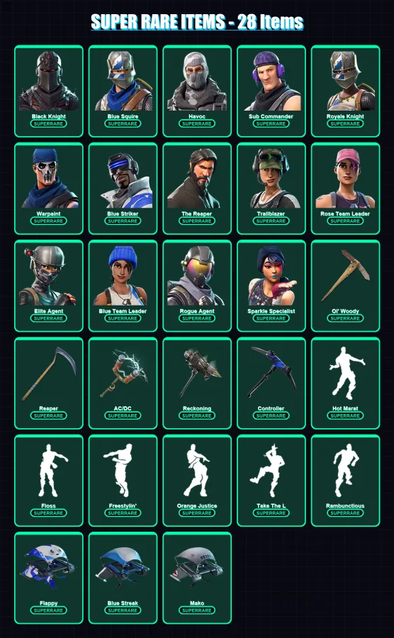 [PS4/PS5/XBOX/PC] | Black Knight | Blue Squire | Havoc | 115 skin | Lv1395