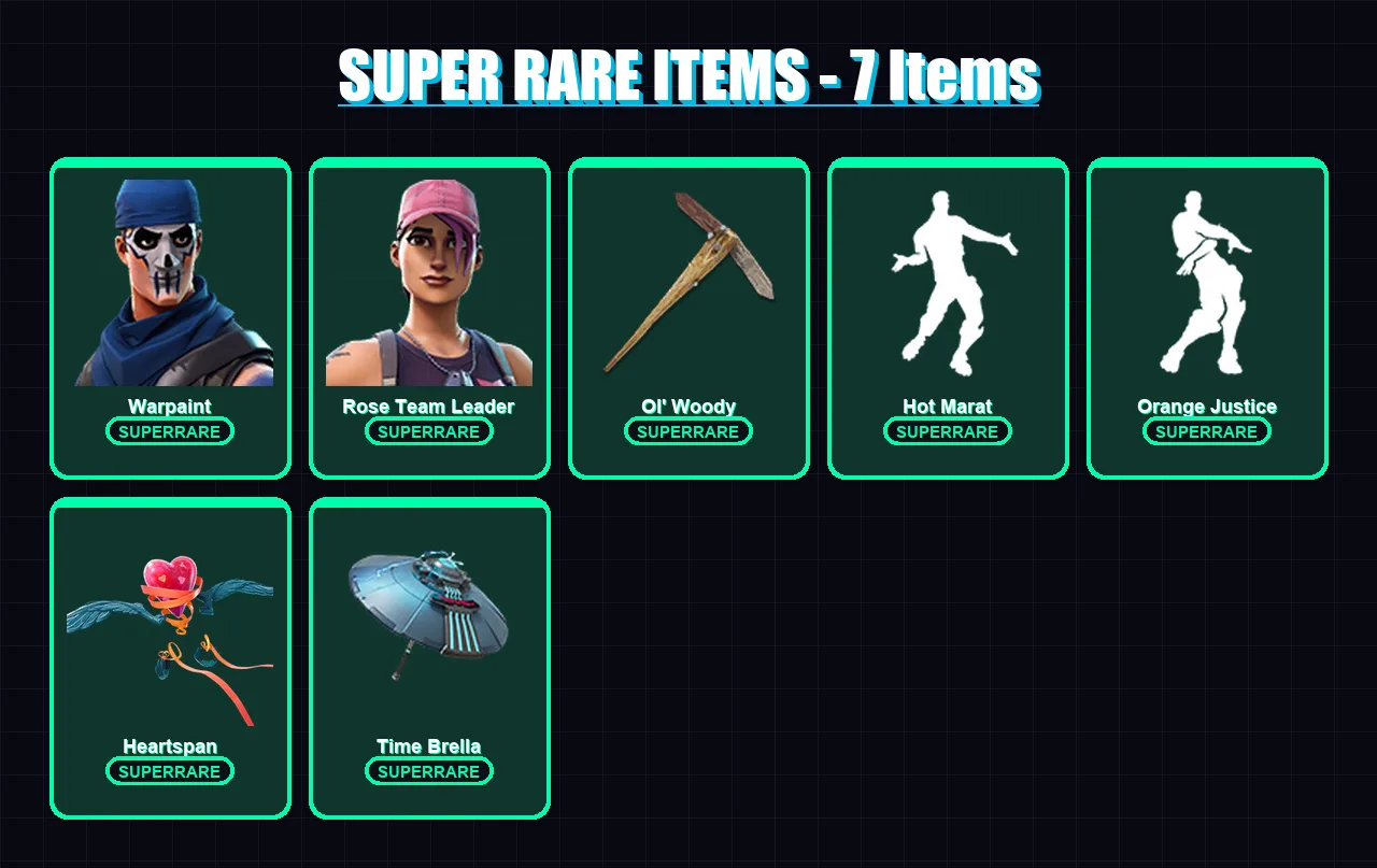 [PC/XBOX/PSN] | Warpaint | Rose Team Leader | Drift | Blackheart | Oblivion | 84 skin | 137 pickaxe | 111 emote | 111 glider | Lv1603 — Fortnite account