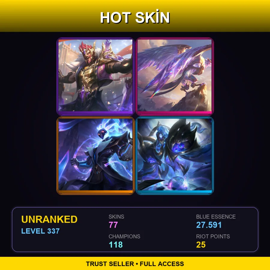 LAN | Lv337 | Unranked | 77 Skin | 118 Champ — Sea Dog Yasuo
