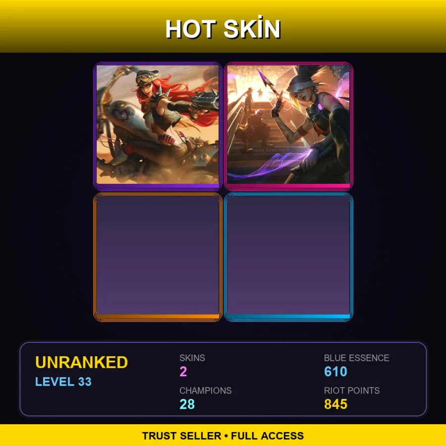 LAS | Lv33 | Unranked | 2 Skin | 28 Champ