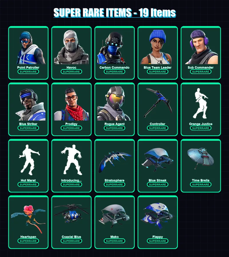 [PS4/PS5/XBOX/PC] | Point Patroller | Havoc | Carbon Commando | 37 skin | Lv1267