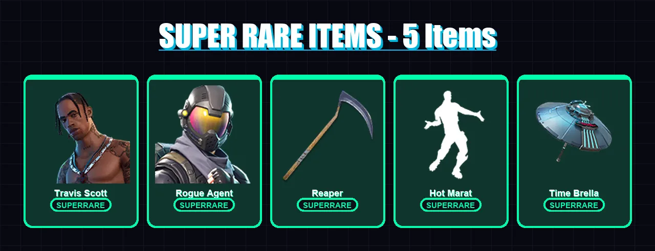 [PC/XBOX/PSN] | Travis Scott | Rogue Agent | Galaxy Scout | Ronin | Era | 187 skin | 195 pickaxe | 134 emote | 172 glider | Lv2700