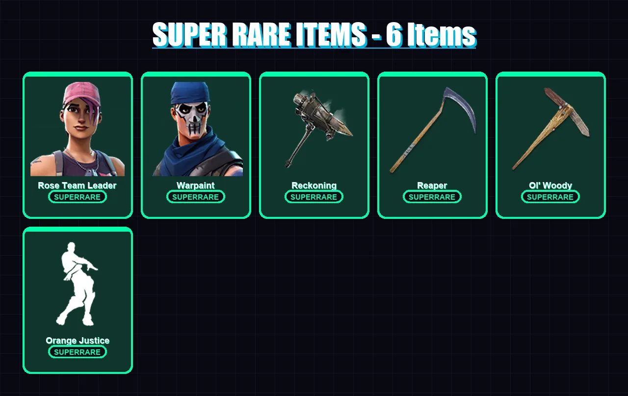 [PC/XBOX/PSN] | Rose Team Leader | Warpaint | Drift | Hybrid | Blackheart | 49 skin | 29 pickaxe | 59 emote | 36 glider | Lv506