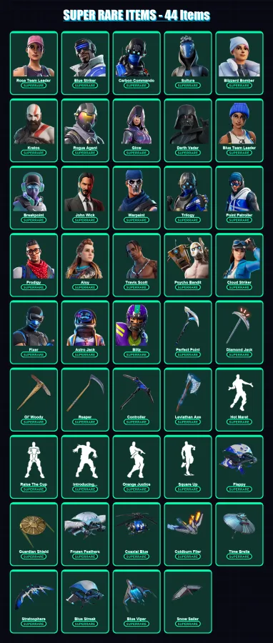 [PS4/PS5/PC] | Rose Team Leader | Blue Striker | Carbon Commando | 909 skin | Lv3862