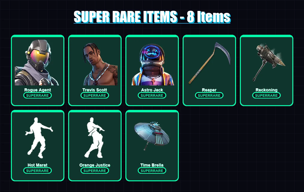 [PC/XBOX] | Rogue Agent | Travis Scott | Astro Jack | The Foundation | Spectra Knight | 138 skin | 139 pickaxe | 139 emote | 134 glider | Lv1679