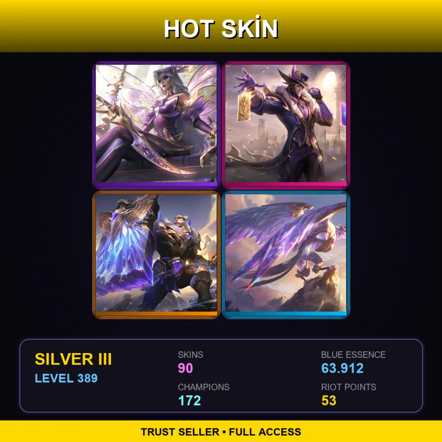 BR | Lv389 | Silver III | 90 Skin | 172 Champ