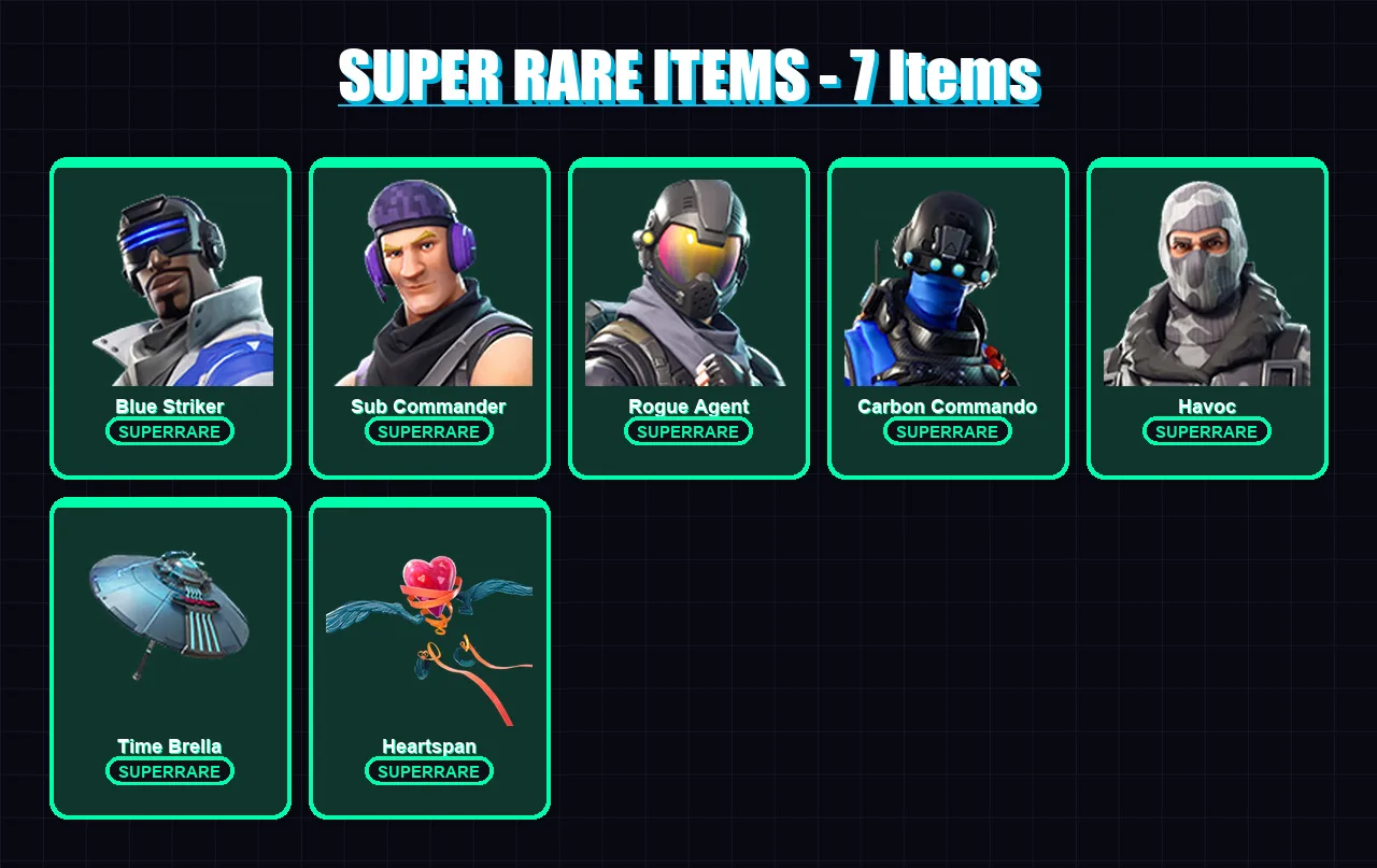 [PC/XBOX] | Blue Striker | Sub Commander | Rogue Agent | Carbon Commando | Havoc | 22 skin | 18 pickaxe | 26 emote | 25 glider | Lv322