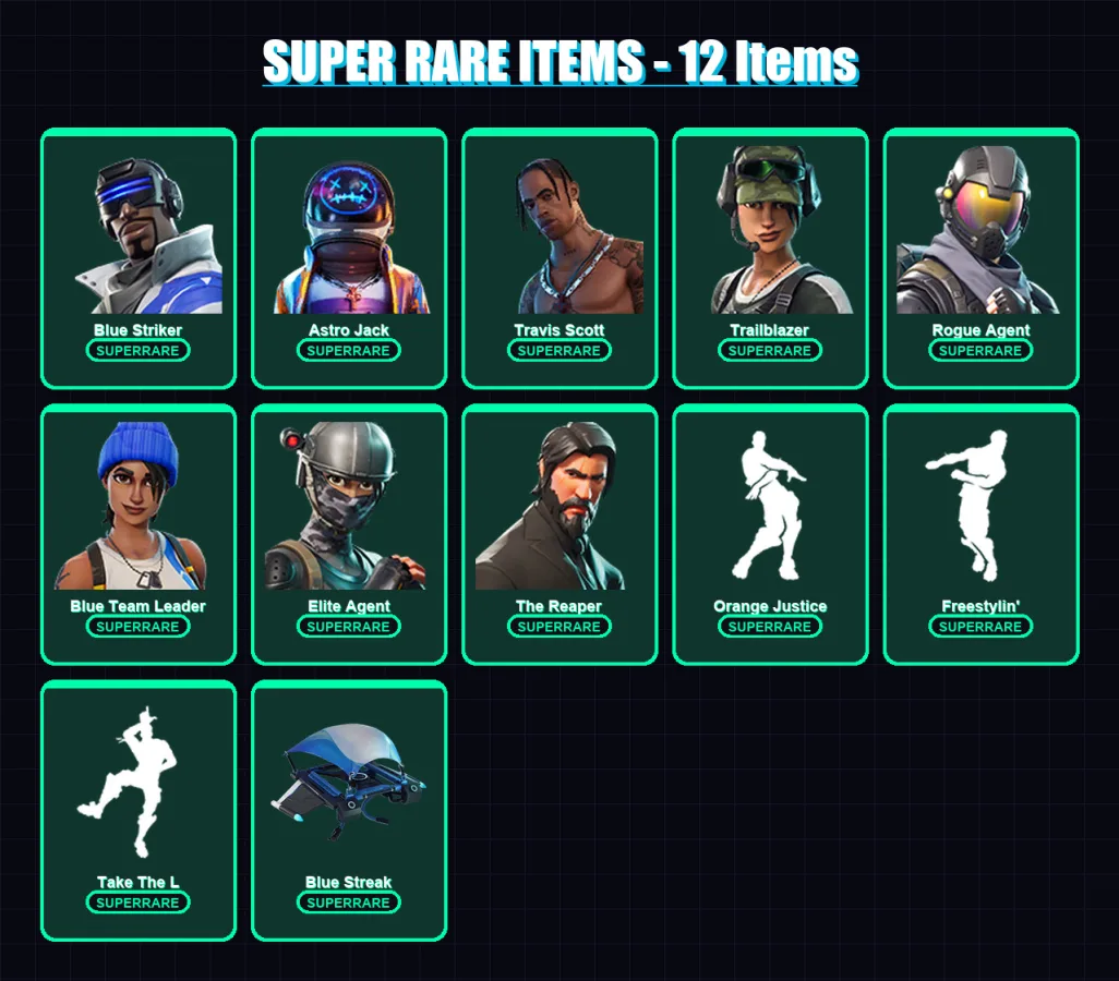 [PS4/PS5/XBOX/PC] | Blue Striker | Astro Jack | Travis Scott | Trailblazer | Rogue Agent | 76 skin | 63 pickaxe | 70 emote | 54 glider | Lv834