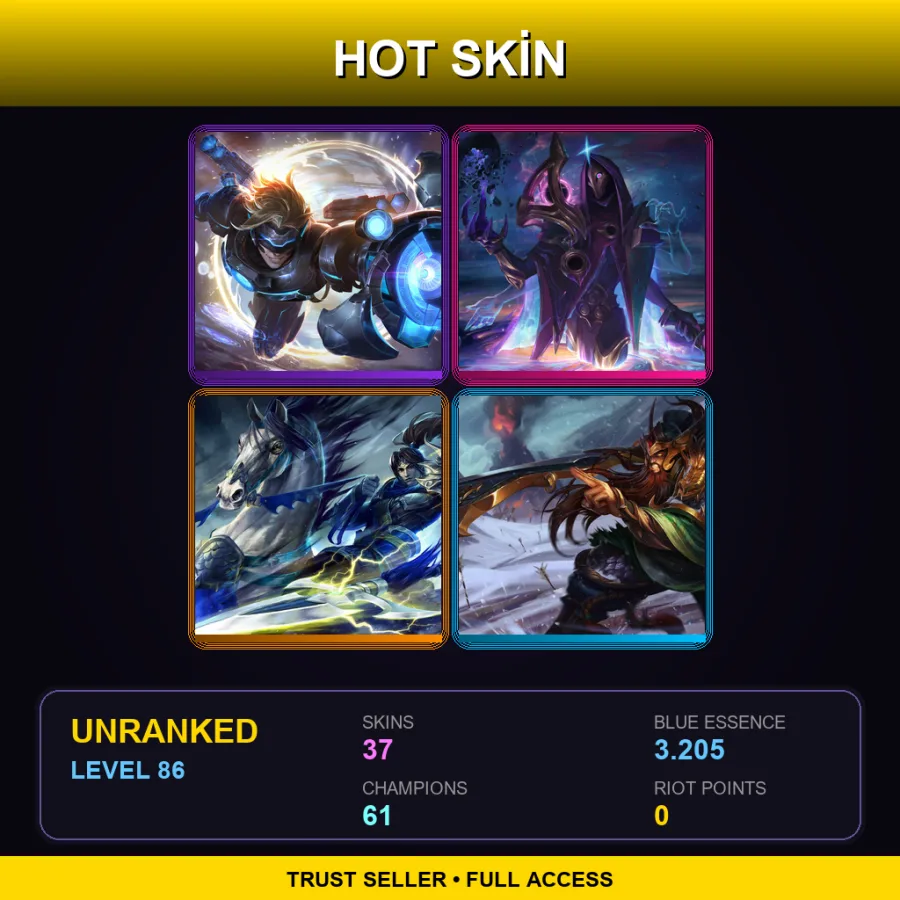 SG | Lv86 | Unranked | 37 Skin | 61 Champ — Bioforge Darius