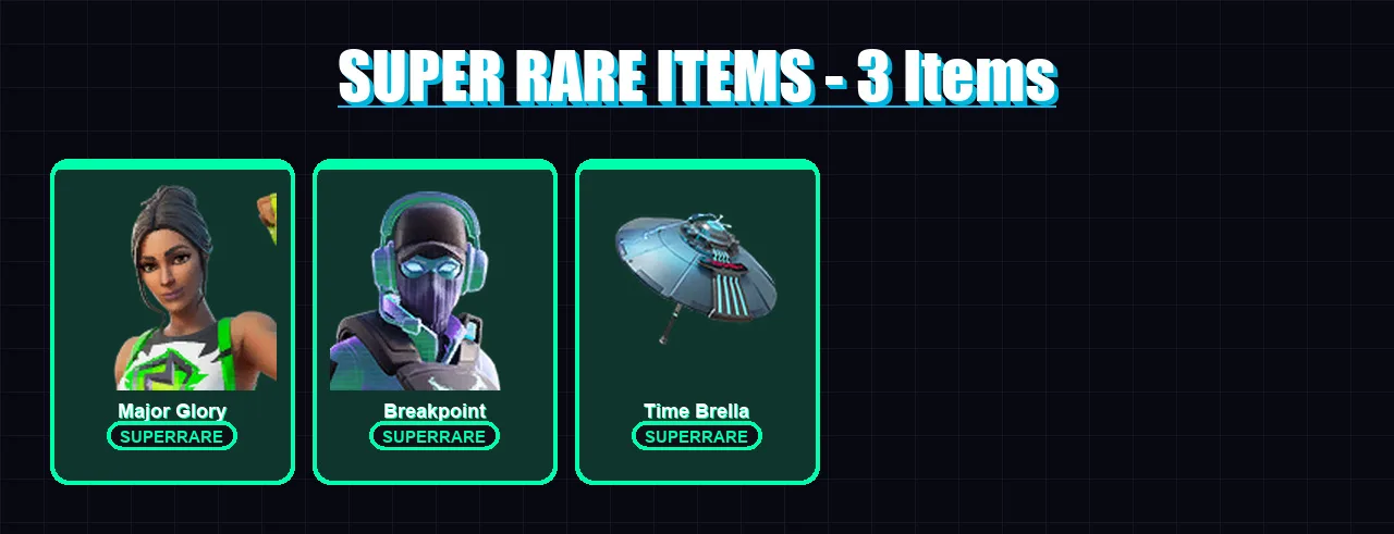 [PS4/PS5/XBOX/PC] | Major Glory | Breakpoint | The Foundation | Kado Thorne | Joey | 72 skin | 89 pickaxe | 64 emote | 62 glider | Lv766