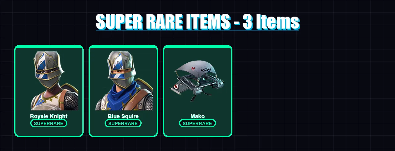 [PC] | Royale Knight | Blue Squire | Valkyrie | Zenith | Lynx | 8 skin | 14 pickaxe | 18 emote | 16 glider | Lv368