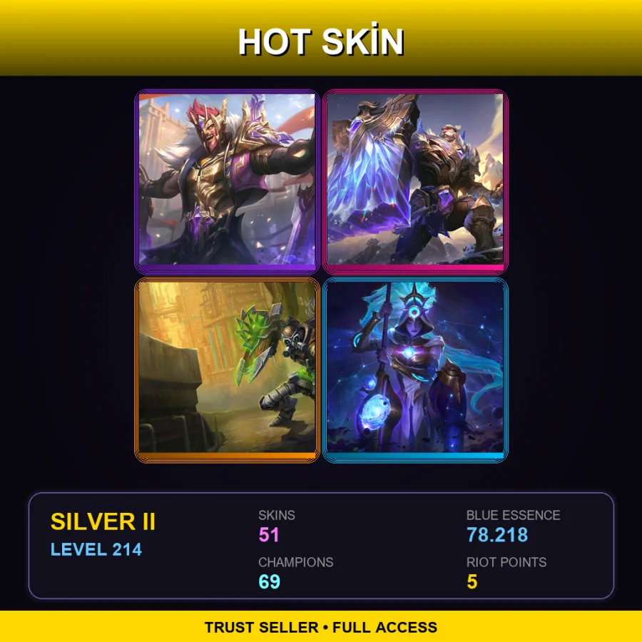 LAS | Lv214 | Silver II | 51 Skin | 69 Champ