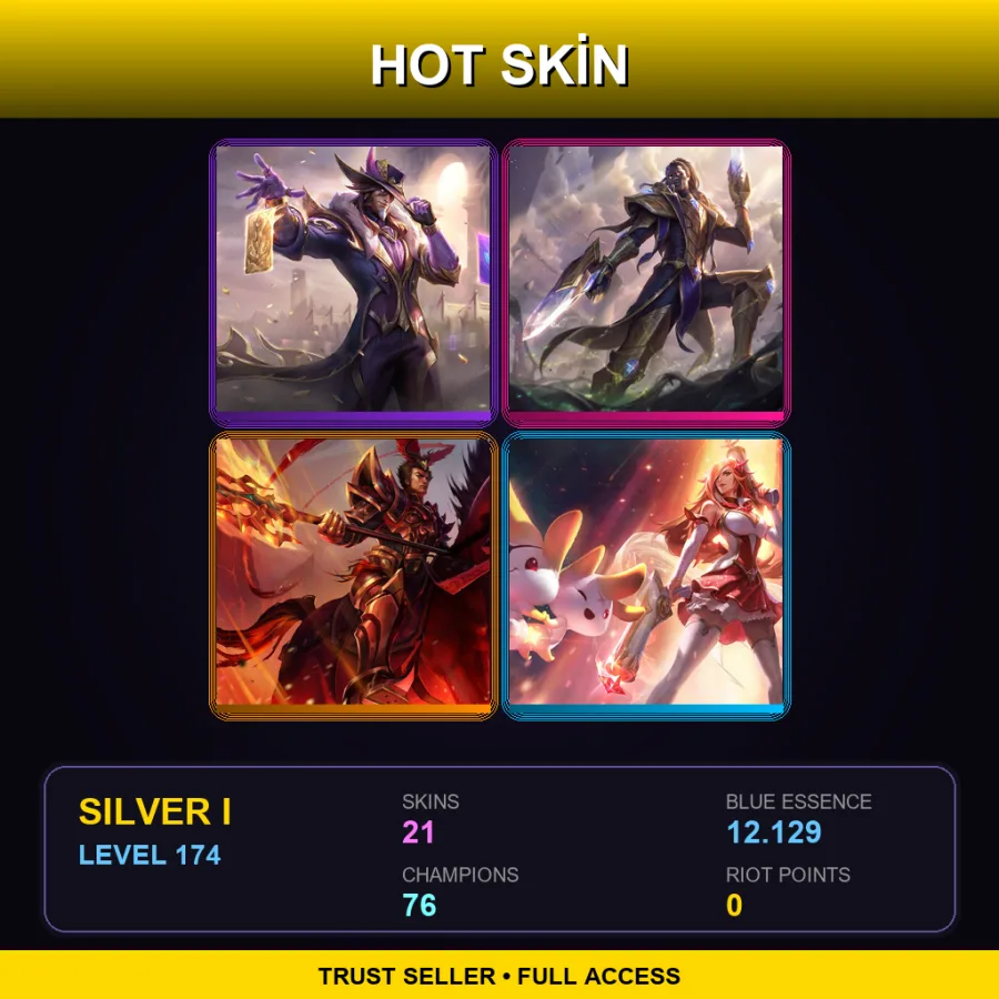 NA | Lv174 | Silver I | 21 Skin | 76 Champ