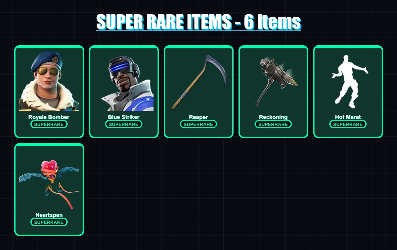 [PC/XBOX] | Royale Bomber | Blue Striker | Fusion | A.I.M. | Hybrid | 67 skin | 41 pickaxe | 52 emote | 43 glider | Lv687 — Game account