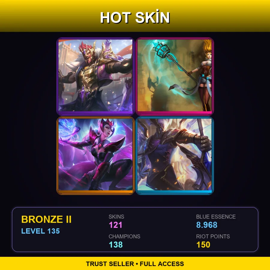 NA | Lv135 | Bronze II | 121 Skin | 138 Champ