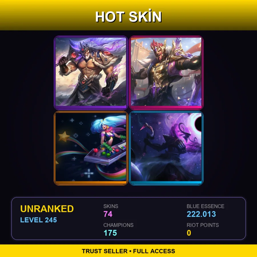 VN | Lv245 | Unranked | 74 Skin | 175 Champ — Fiddle Me Timbers