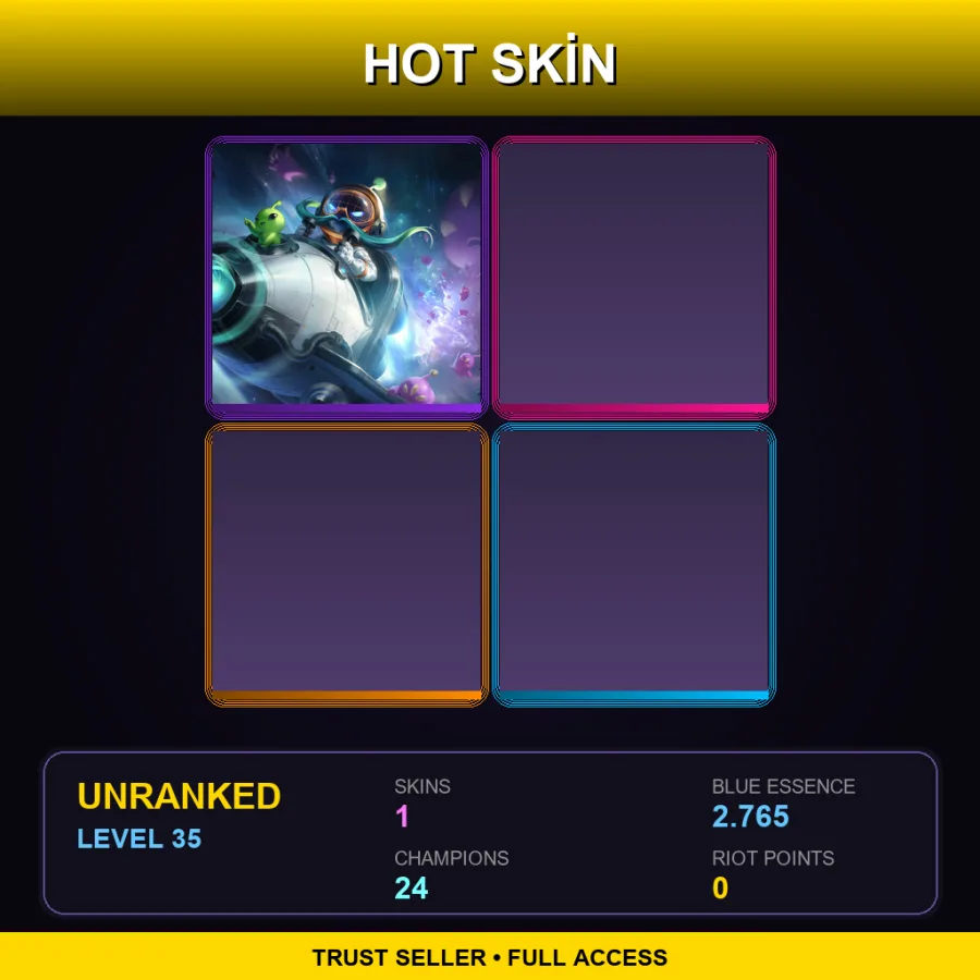 EUW | Lv35 | Unranked | 1 Skin | 24 Champ — LoL account