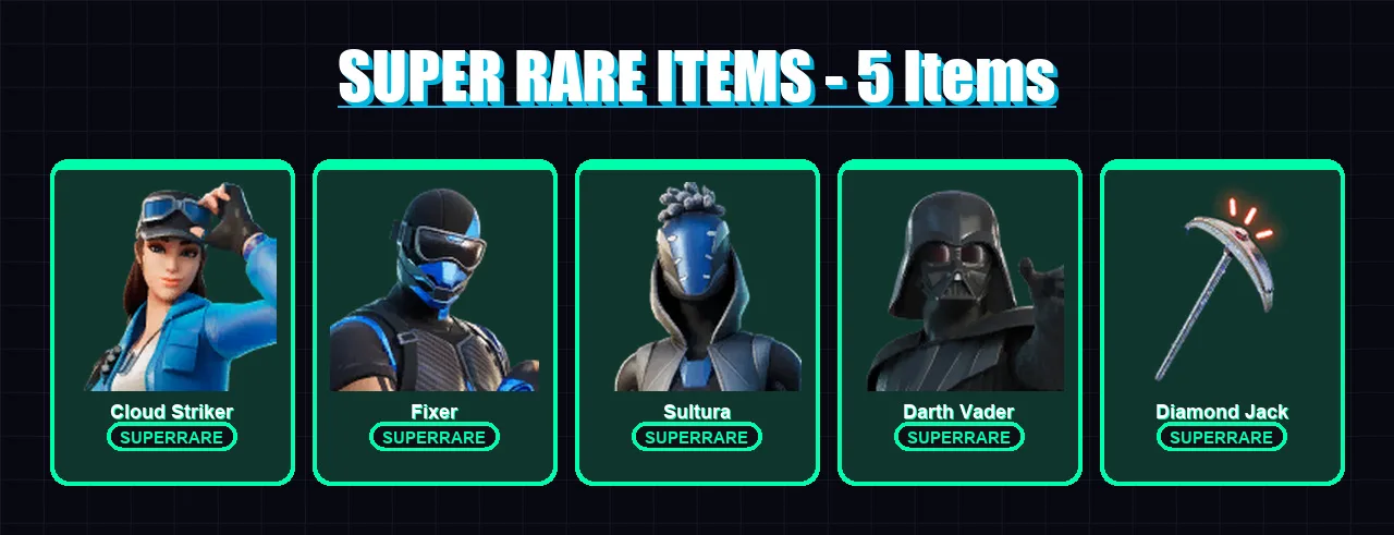 [PS4/PS5/XBOX/PC] | Cloud Striker | Fixer | Sultura | Darth Vader | Midas | 107 skin | 117 pickaxe | 89 emote | 114 glider | Lv1777