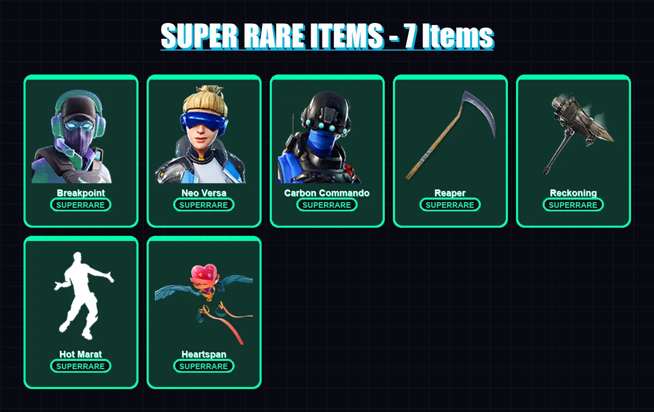 [PC/XBOX] | Breakpoint | Neo Versa | Carbon Commando | Red Knight | Deadpool | 75 skin | 56 pickaxe | 87 emote | 61 glider | Lv1042