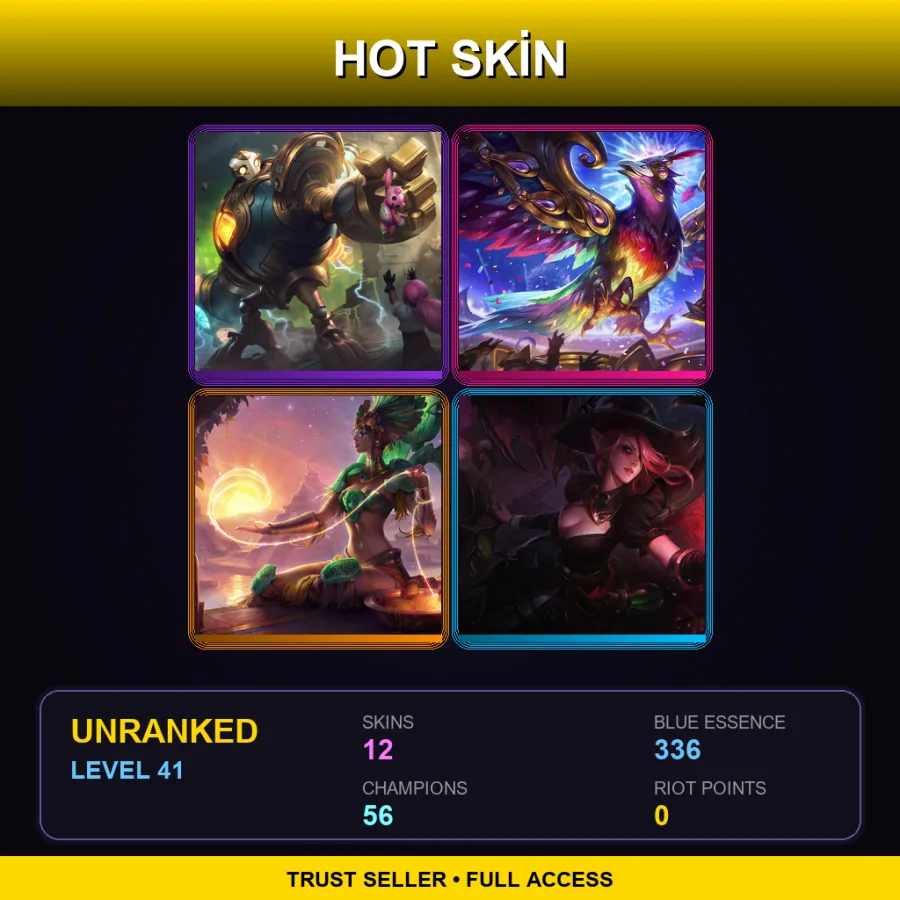 TR | Lv41 | Unranked | 12 Skin | 56 Champ