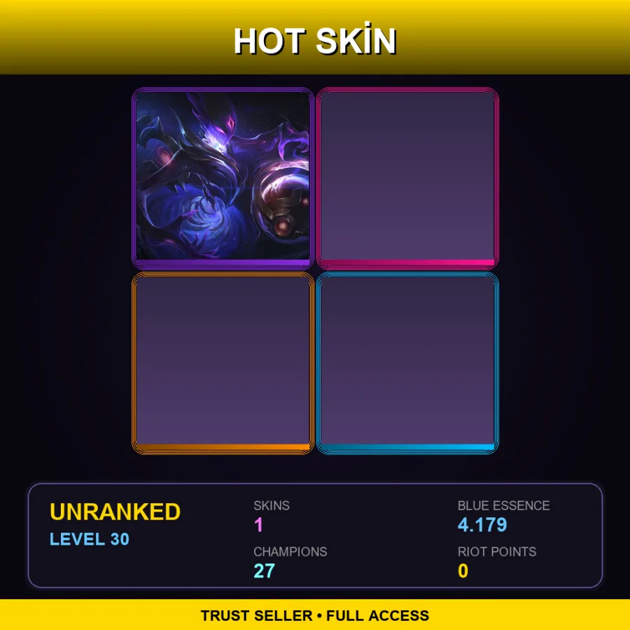 LAN | Lv30 | Unranked | 1 Skin | 27 Champ